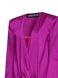 The Attico Women Hot Pink Satin "Superattico10" Mini Dress