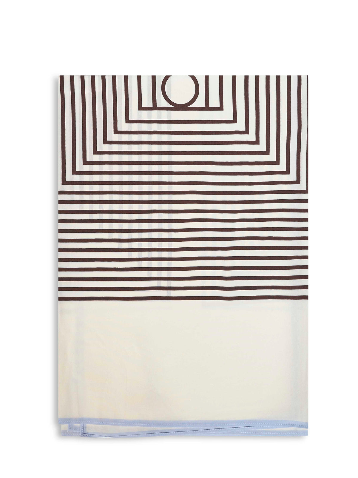 Toteme Women Macadamia Silk Centered Monogram Scarf