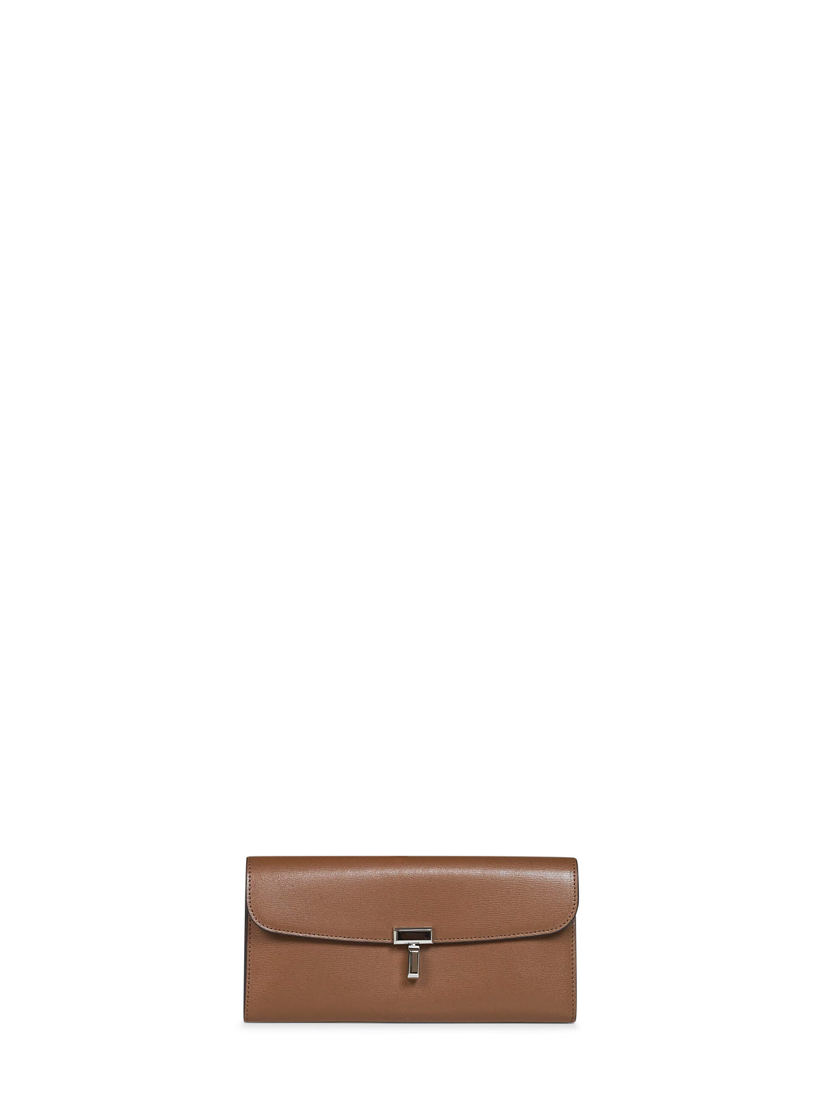 Toteme Women Tiramisu Brown Palmellato Leather T-Lock Wallet