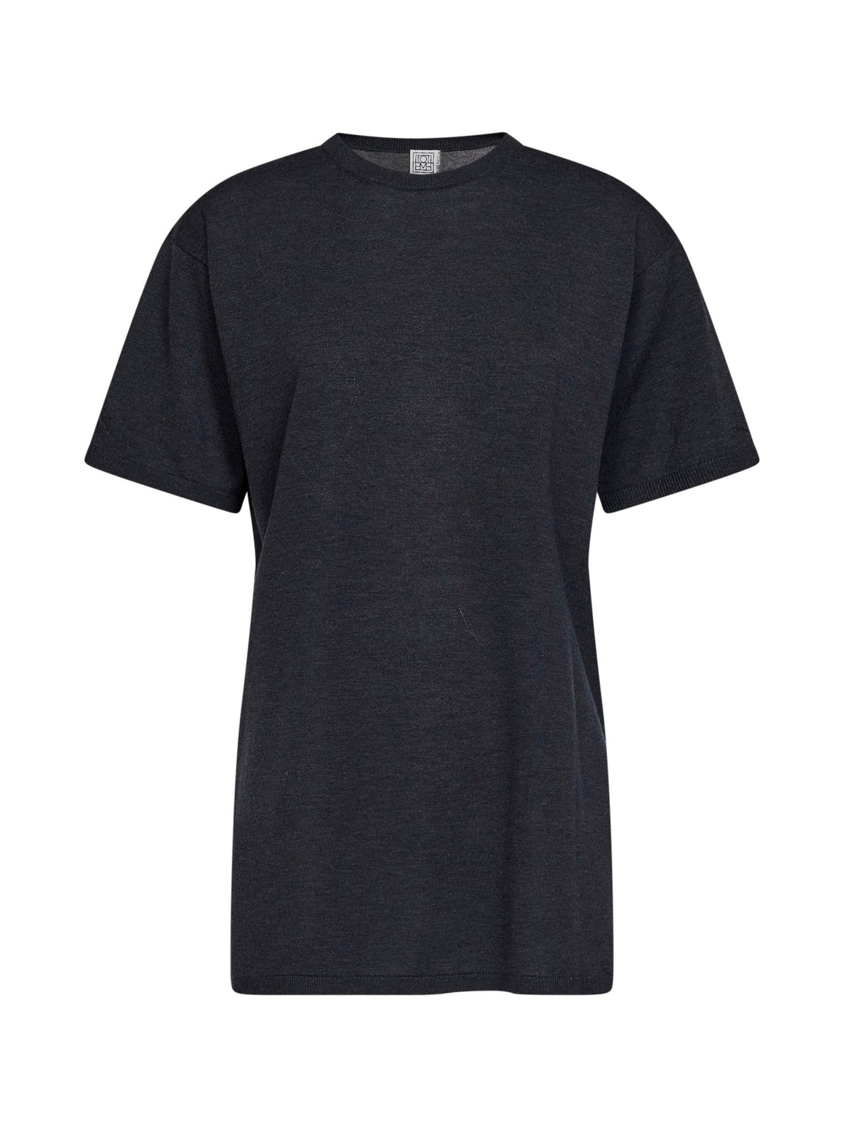 Toteme Women Charcoal Mélange Oversized Lyocell And Cashmere Knit T-Shirt