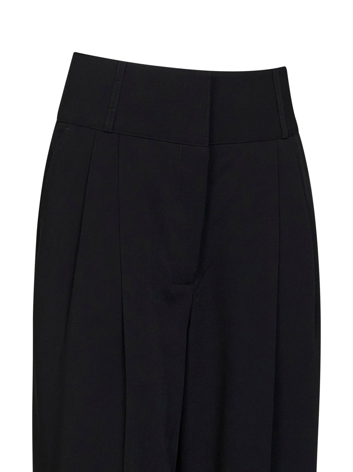 Toteme Women Black Viscose And Wool Balloon Trousers