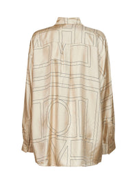 Toteme Women Ivory Monogram Silk Classic Shirt