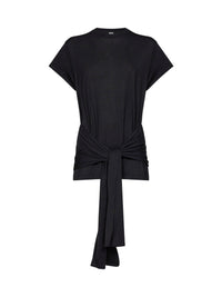 Toteme Women Black Jersey Tie-Waist Top