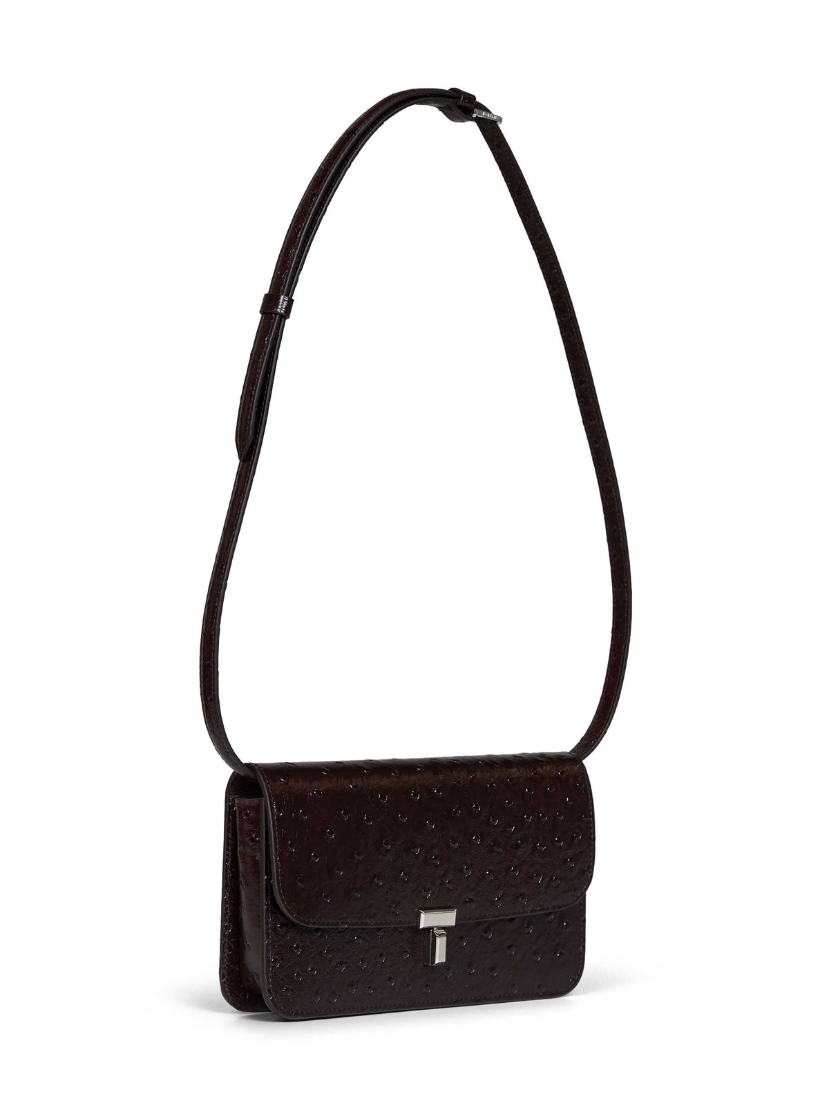 Toteme Women Burgundy T-Lock Crossbody Bag