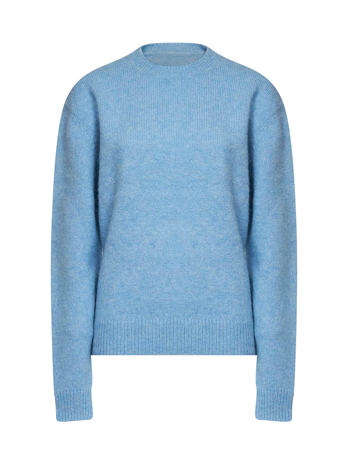 Toteme Women Pale Blue Alpaca And Cotton Blend Knit Classic Sweater
