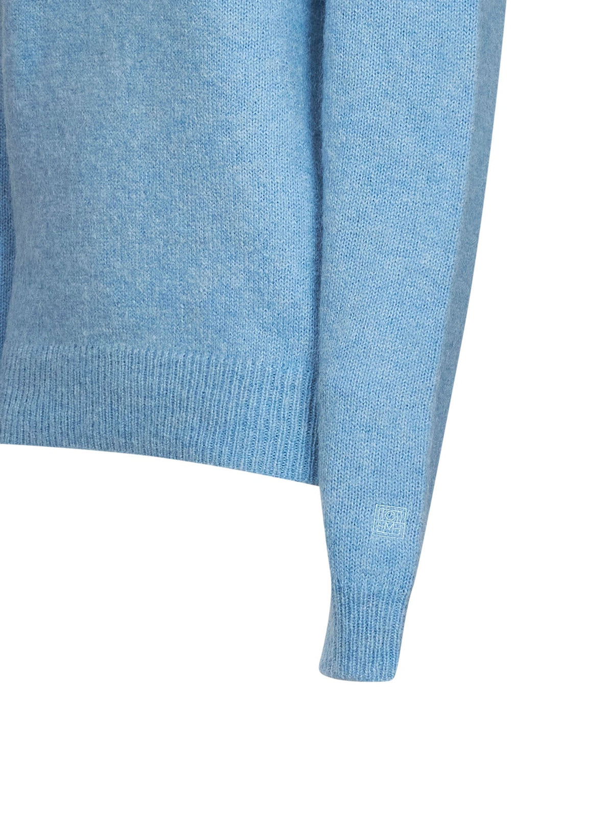 Toteme Women Pale Blue Alpaca And Cotton Blend Knit Classic Sweater