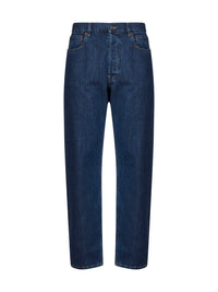 VALENTINO Valentino Men Medium Bue Cotton Denim Valentino Jeans With Vgold