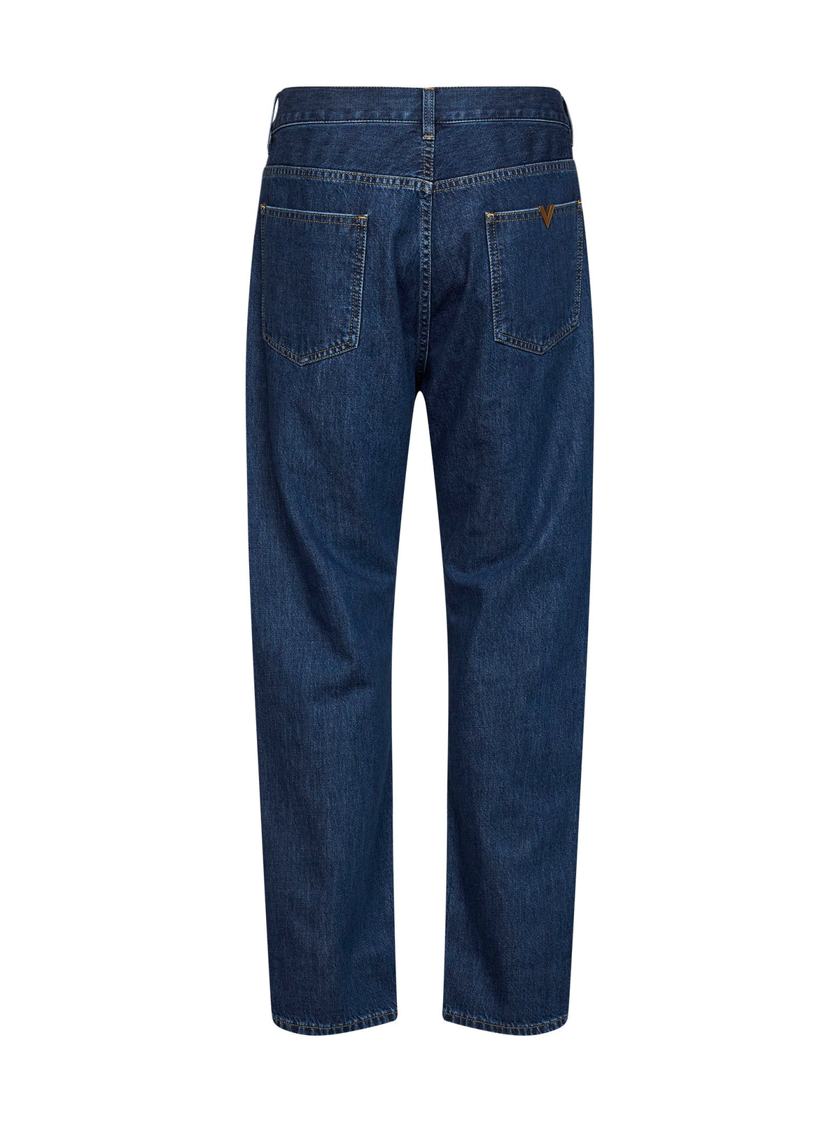 VALENTINO Valentino Men Medium Bue Cotton Denim Valentino Jeans With Vgold