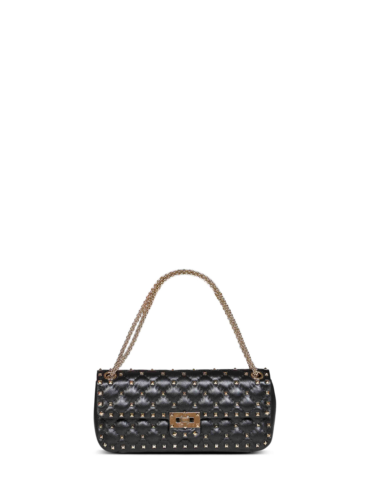Valentino Garavani Women Black Valentino Garavani Rockstud Spike Medium Shoulder Bag