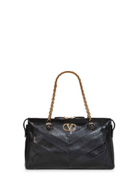 Valentino Garavani Women Black Valentino Garavani Panthea Shoulder Bag