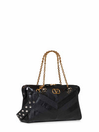 Valentino Garavani Women Black Valentino Garavani Panthea Shoulder Bag