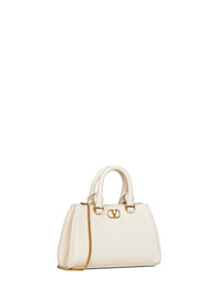 Valentino Garavani Women Light Ivory Vlogo Signature Mini Handbag