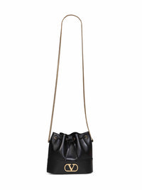 Valentino Garavani Women Black Vlogo Signature Mini Bucket Bag