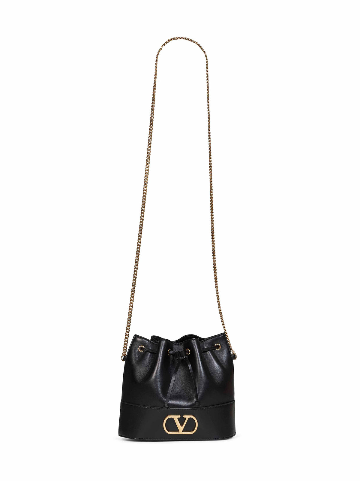 Valentino Garavani Women Black Vlogo Signature Mini Bucket Bag