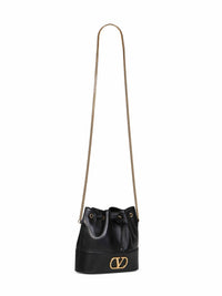 Valentino Garavani Women Black Vlogo Signature Mini Bucket Bag
