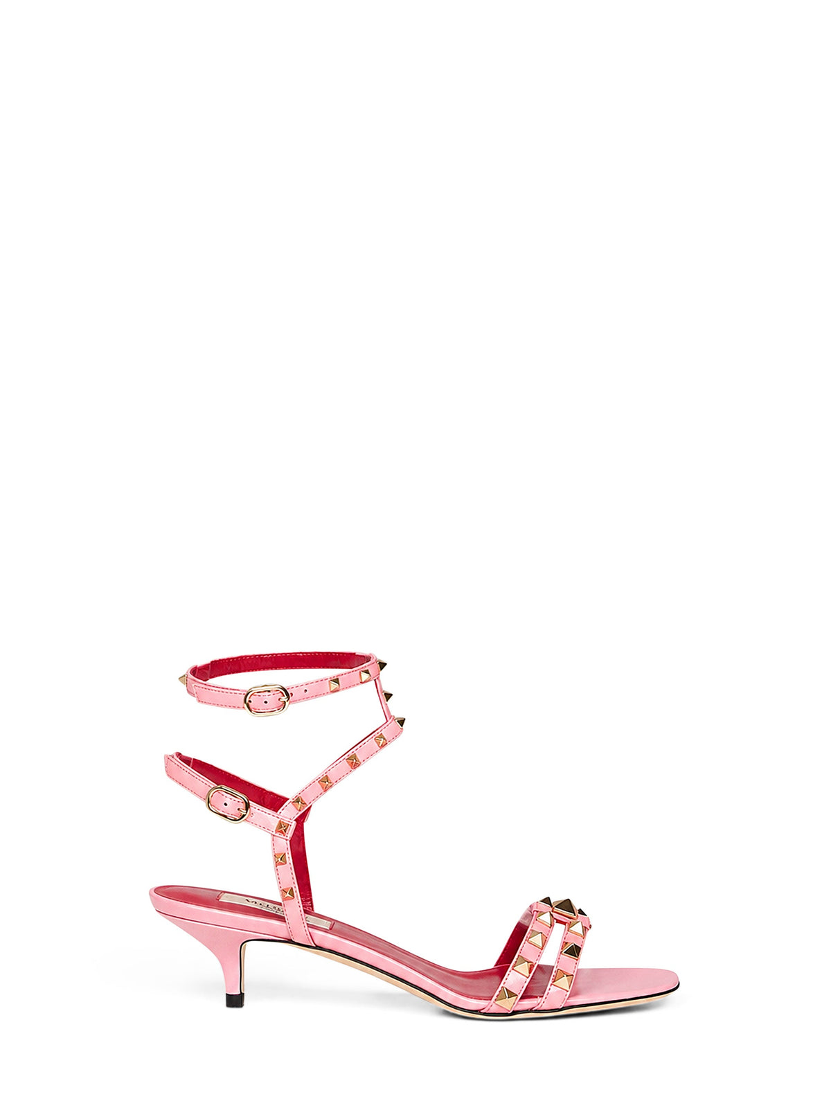 Valentino Garavani Women Candy Pink Calfskin Leather Rockstud 40 Sandals