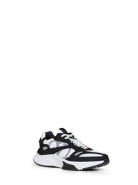 Valentino Garavani Men White And Black And Grey Mesh And Suede Demivee Low-Top Sneakers