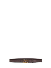 Valentino Garavani Men Brown Suede Vlogo Singature Belt