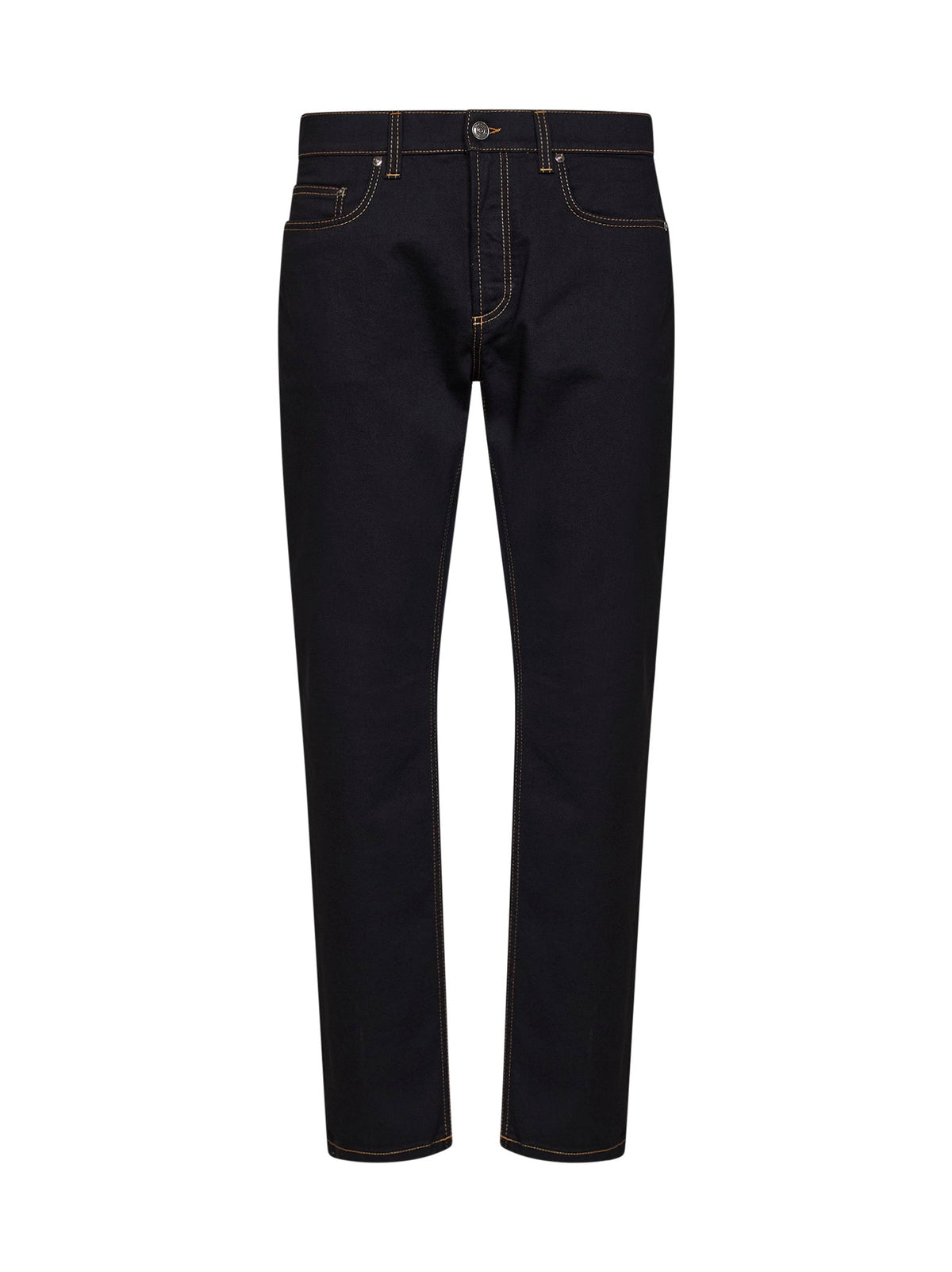 Versace Men Black Comfort Denim Tapered Jeans