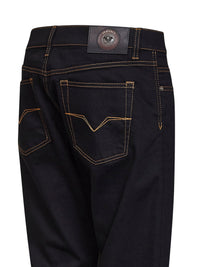 Versace Men Black Comfort Denim Tapered Jeans