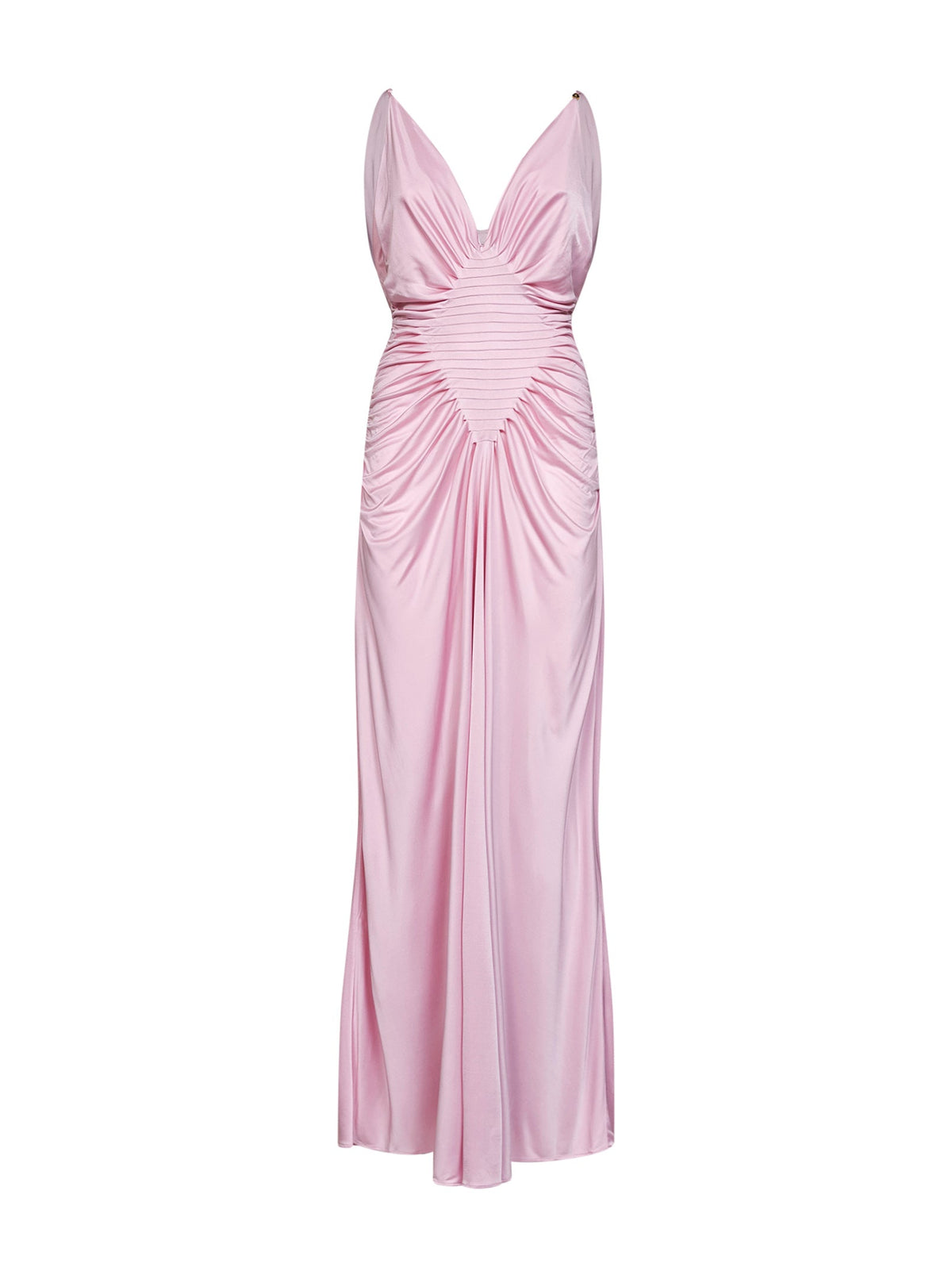 Versace Women Pastel Pink Liquid Viscose Jersey Evening Dress