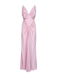 Versace Women Pastel Pink Liquid Viscose Jersey Evening Dress