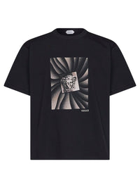 Versace Men Black Cotton Jersey Printed Regular T-Shirt
