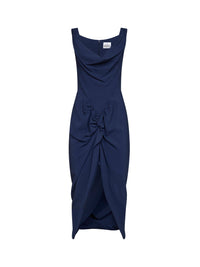 Vivienne Westwood Women French Navy Stretch Viscose Panther Midi Dress