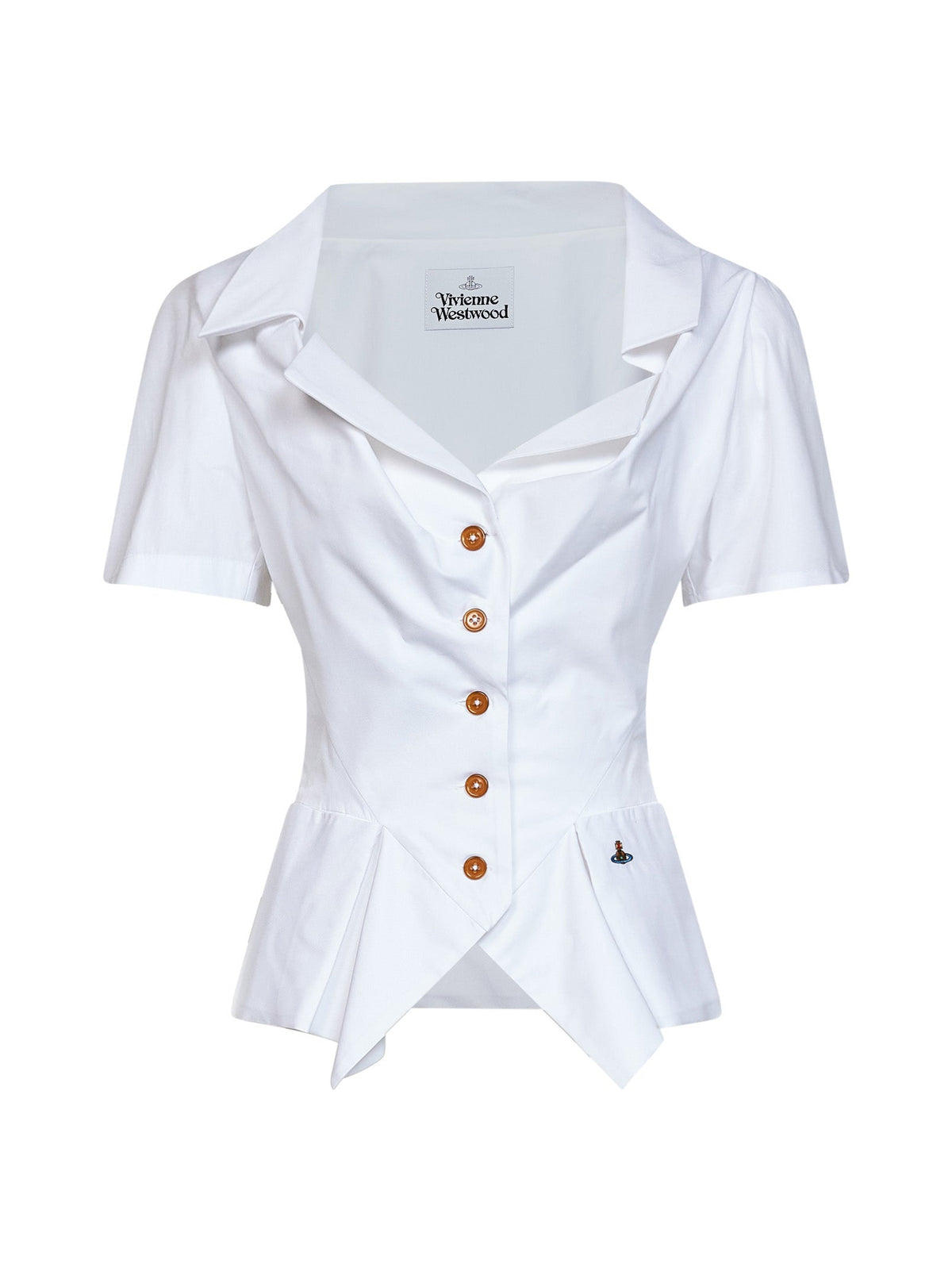 Vivienne Westwood Women White Poplin Ss Monday Short-Sleeved Shirt