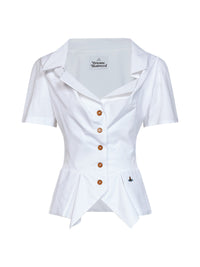 Vivienne Westwood Women White Poplin Ss Monday Short-Sleeved Shirt