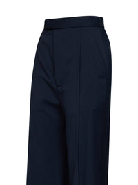 Vivienne Westwood Women Navy Blue Virgin Wool Wide Leg Trousers