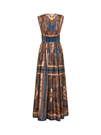 Zimmermann Women Dark Blue Paisley-Print Silk Habotai Mahon Maxi Dress