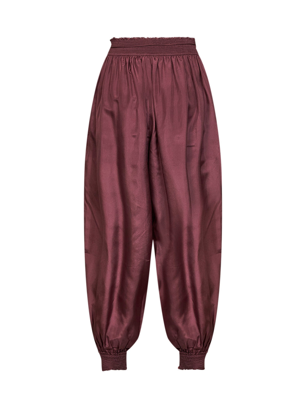 Zimmermann Women Merlot Silk Habotai Aster Harem Trousers