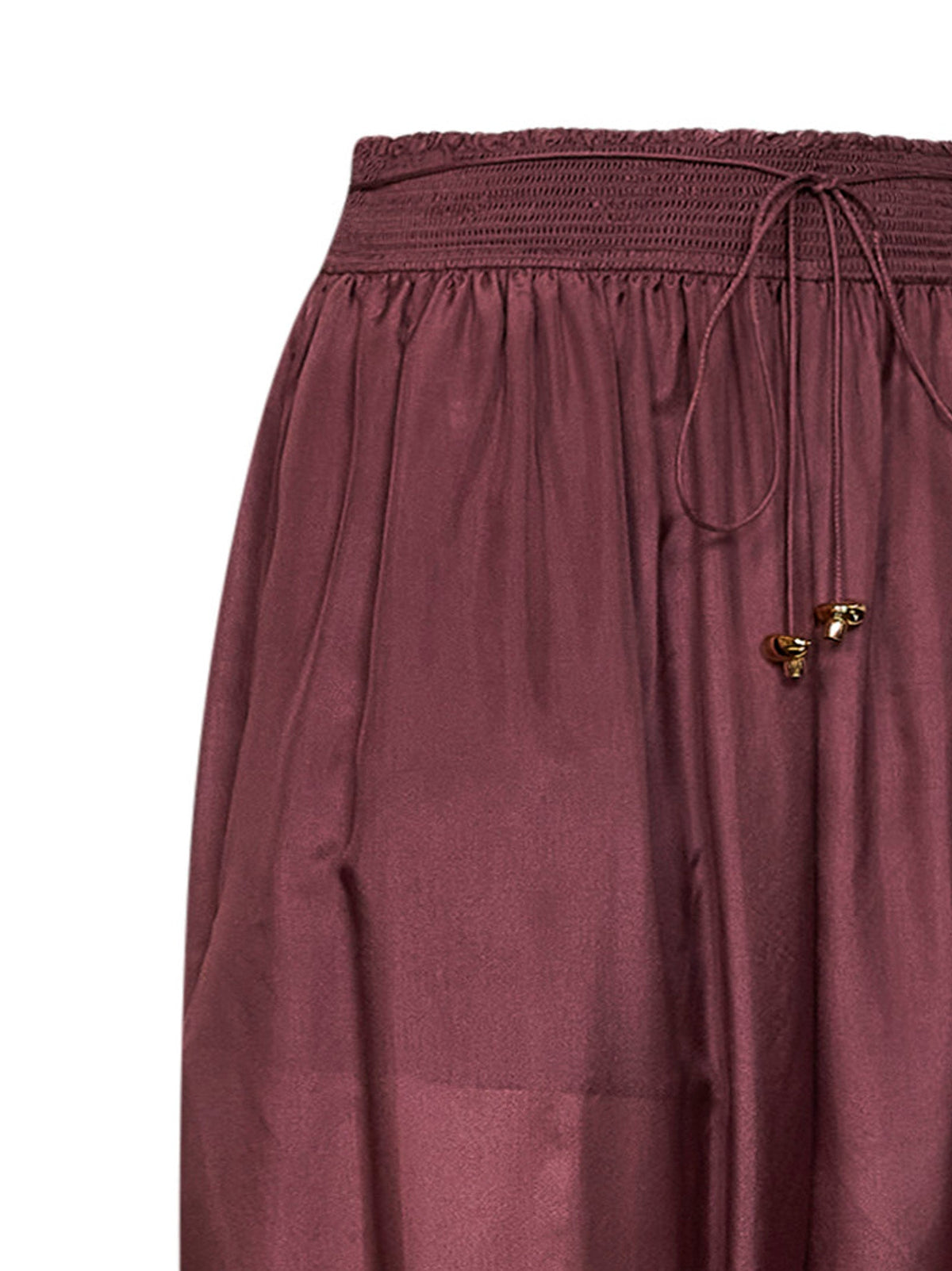 Zimmermann Women Merlot Silk Habotai Aster Harem Trousers