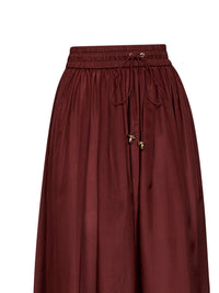 Zimmermann Women Merlot Silk Habotai Aster Maxi Skirt