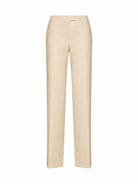 Zimmermann Women Cream Stretch Wool Valiant Straight Trousers