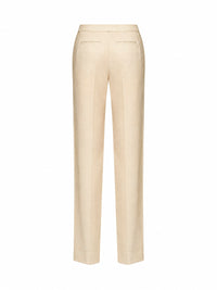 Zimmermann Women Cream Stretch Wool Valiant Straight Trousers
