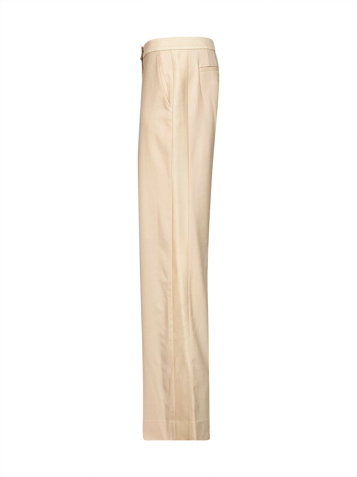Zimmermann Women Cream Stretch Wool Valiant Straight Trousers