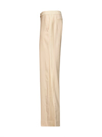 Zimmermann Women Cream Stretch Wool Valiant Straight Trousers