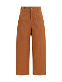 CHLOÉ Chloé Women Cotton Canvas Barrel-Leg Pants