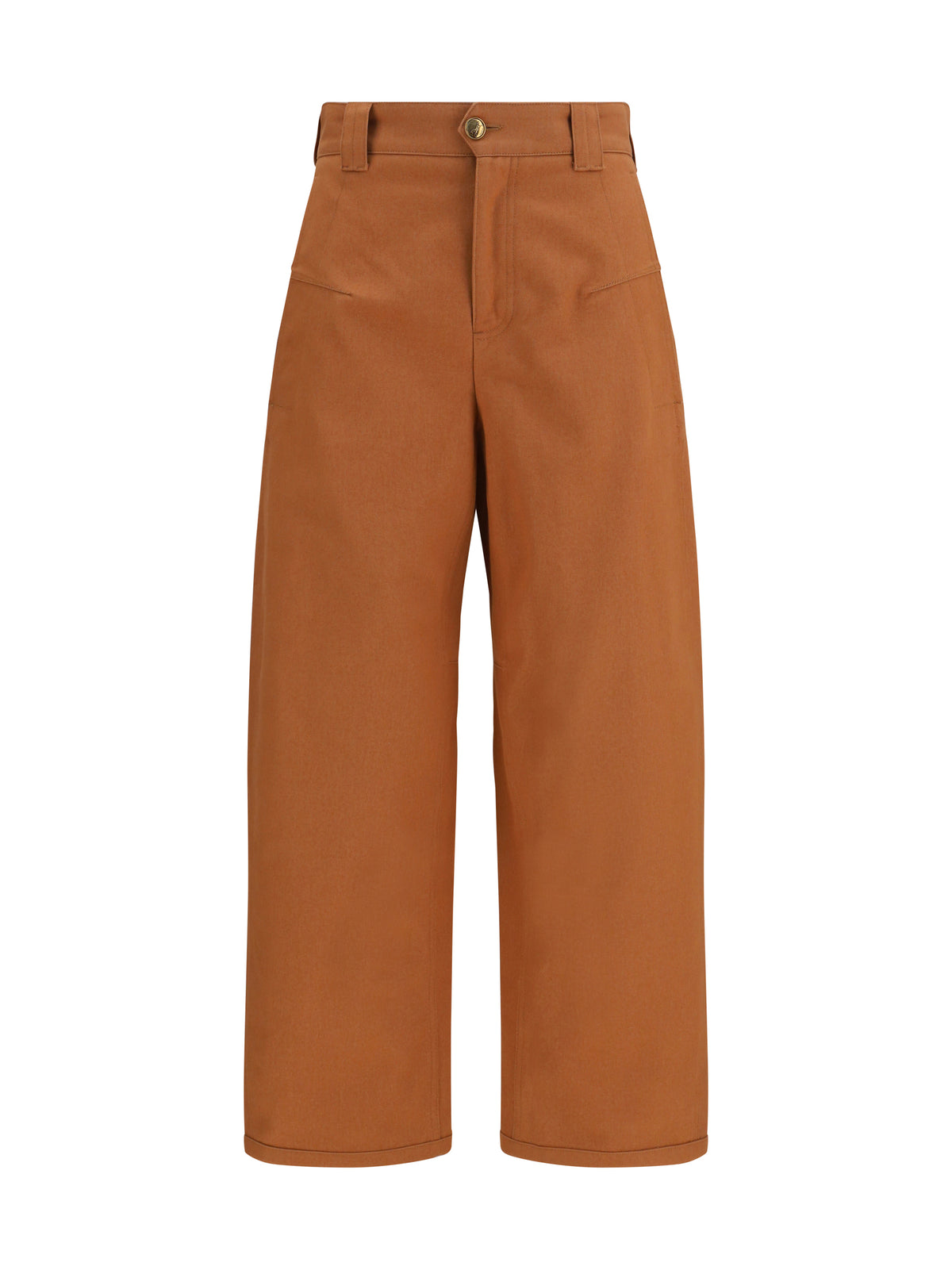 CHLOÉ Chloé Women Cotton Canvas Barrel-Leg Pants