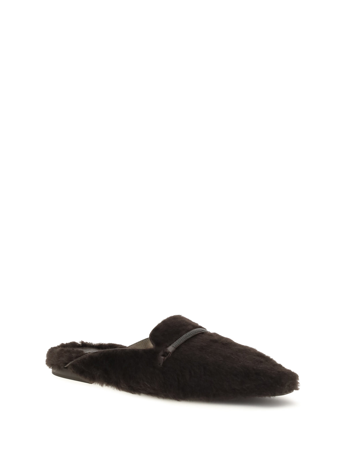 BRUNELLO CUCINELLI Brunello Cucinelli Women Shearling Ballerinas With Precious Bar