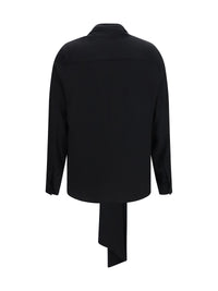 BURBERRY Burberry Women Silk Blouse With Embroidered Logo And Scarf Detail