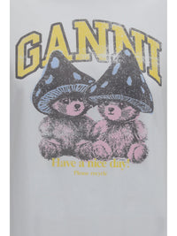GANNI Ganni Women Teddy Mushroom Long-Sleeve Cotton T-Shirt