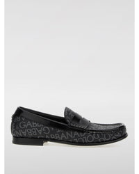 Dolce & Gabbana Logo Print Loafers Men Black 8 Black