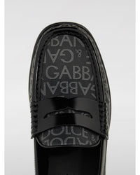 Dolce & Gabbana Logo Print Loafers Men Black