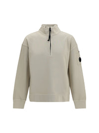 C.P. Company Men Brushed And Sueded Diagonal-Weave Cotton Fleece Sweatshirt