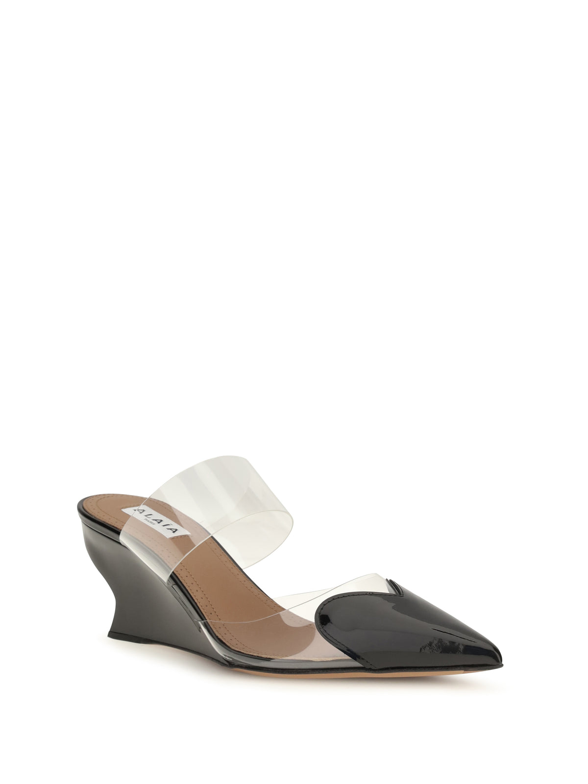 Alaïa Women Le Coeur Patent Leather Mules