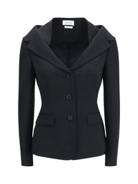 Alexander Mcqueen Women Structured Off-Shoulder Jacket With Harness Details