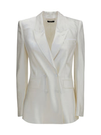 Tom Ford Women Polka-Dot Satin Double-Breasted Blazer